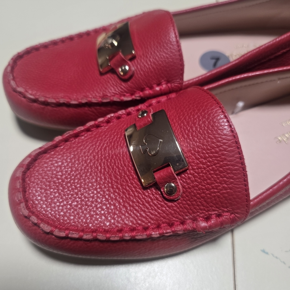 Kate Spade Red Leather Loafers - Picture 8 of 8
